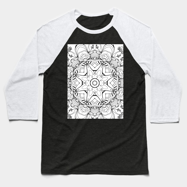 Black and white pattern Baseball T-Shirt by Word and Saying